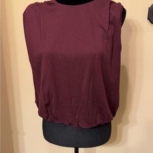 LOFT Sleeveless Blouson T in Wine